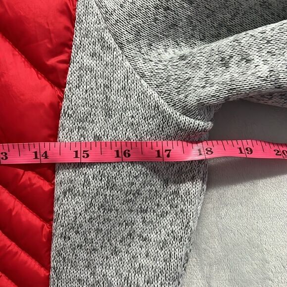 Xersion Red and Gray Mixed Media Puffer Zip Up Jacket Size Medium - Picture 15 of 16
